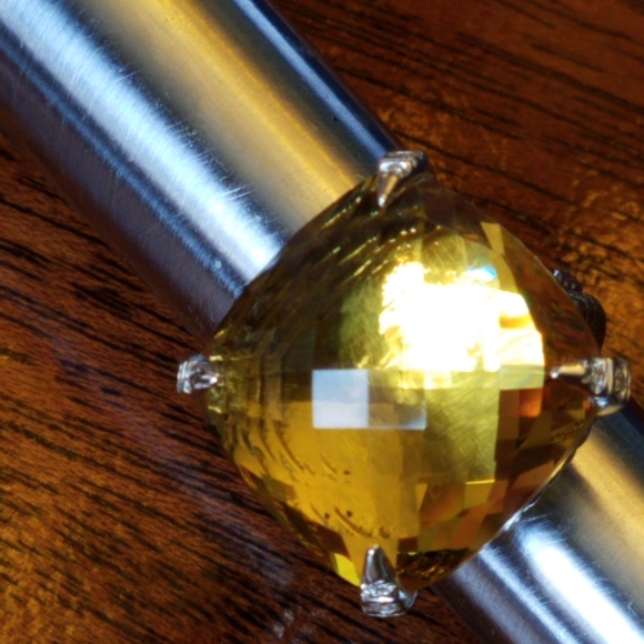SOLD@! David Yurman 20mm Lemon Citrine and Diam - Picture 4 of 12